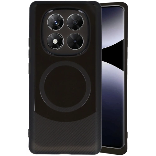 BFS  Xiaomi Redmi Note 14 Pro 5G Kılıf Maya Karbon Kapak - Siyah