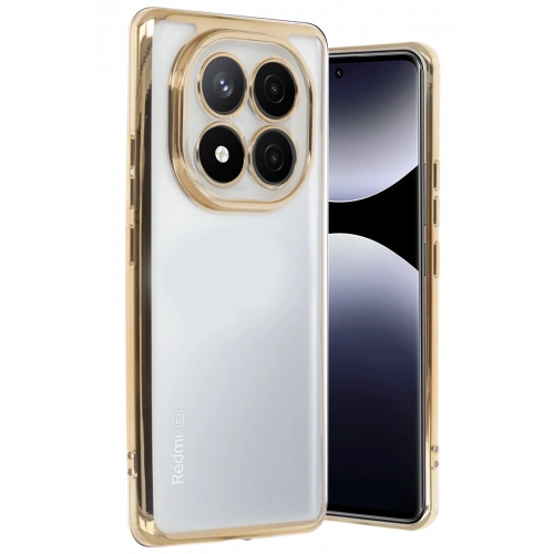 BFS  Xiaomi Redmi Note 14 Pro Plus Kılıf  Lensli Silikon - Gold