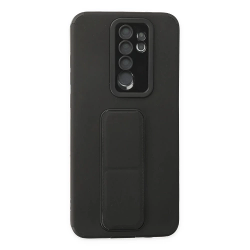 BFS Xiaomi Redmi Note 8 Pro Kılıf Mega Standlı Silikon - Siyah