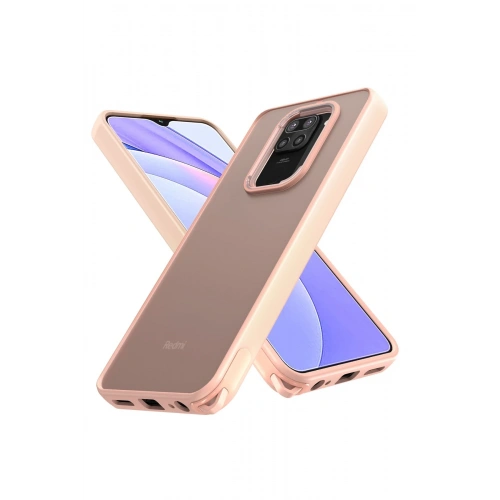 BFS  Xiaomi Redmi Note 9 Kılıf Elegant Kapak - Pudra