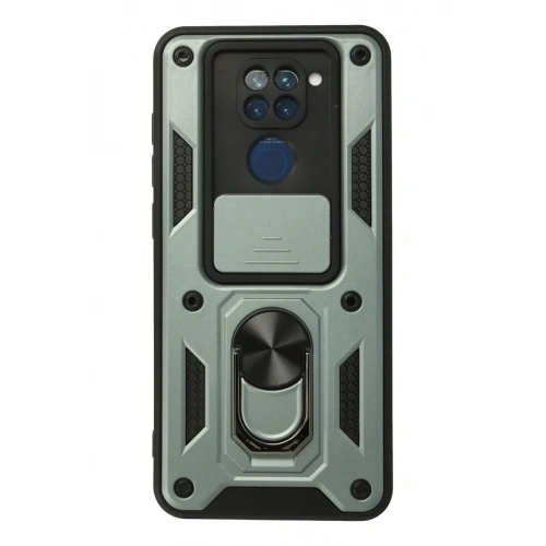 BFS  Xiaomi Redmi Note 9 Kılıf Pars Lens Yüzüklü Silikon - Yeşil