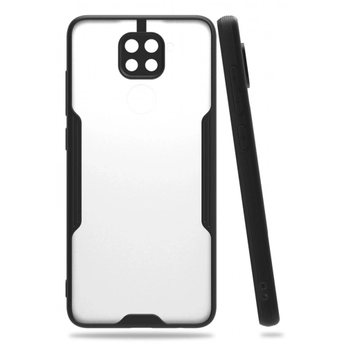 BFS  Xiaomi Redmi Note 9 Kılıf Platin Silikon - Siyah