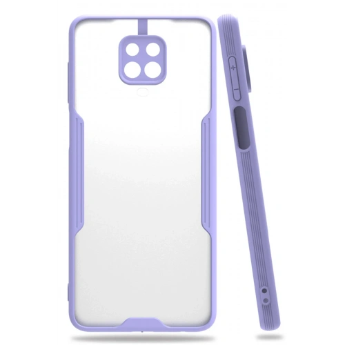 BFS  Xiaomi Redmi Note 9S Kılıf Platin Silikon - Lila