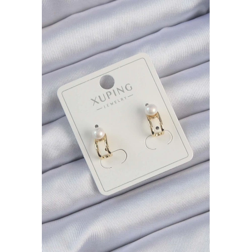 BFS Xuping Gold Renk İnci Taşlı Halka Küpe