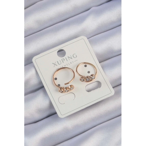 BFS Xuping Rose Renk Zirkon Taşlı Su Yolu Küpe