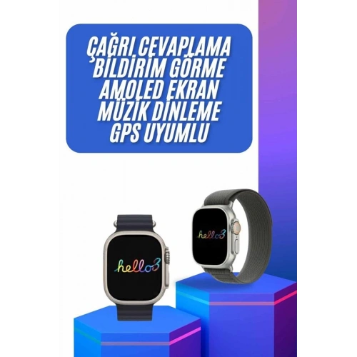 BFS Yeni Nesil 3 Kordonlu Kol Saati 49 MM Amoled Ekran Akıllı Saat