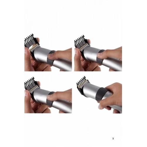 BFS Yeni Nesil Profesyonel Şarjlı Saç Sakal Tıraş Makinesi Ayarlanabilir 4 Taraklı