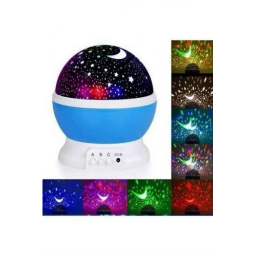 BFS Yıldız Görünümlü Gece Lambası Renkli Masa Lambası Gökyüzü Projeksiyon