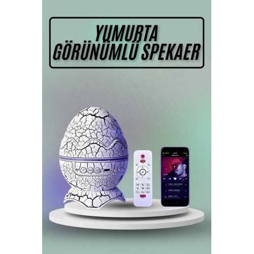 BFS Yumurta Görünümlü Masa ve Gece Lambası Renk Değiştirebilen Projektör