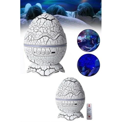 BFS Yumurta Görünümlü Masa ve Gece Lambası Renk Değiştirebilen Projektör