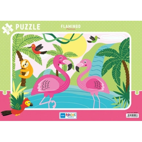 Blue Focus Flamingo (Flamingo) - Puzzle 30 Parça