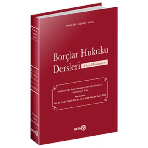 Borçlar Hukuku Dersleri  (Özel Hükümler)