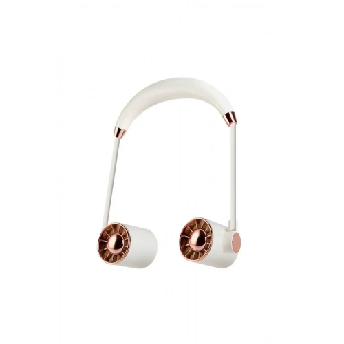 Boyunluk Fan Hava Soğutucu Vantilatör Boyuna Asmalı Şarjlı 3 Kademeli Mini Klima Beyaz