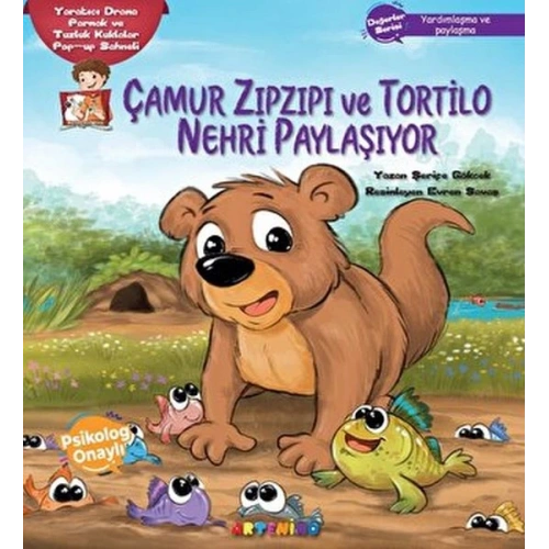 Çamur Zıpzıpı ve Tortilo Nehri Paylaşıyor Yaratıcı Drama Parmak ve Tuzluk Kuklalar Pop-up Sahneli