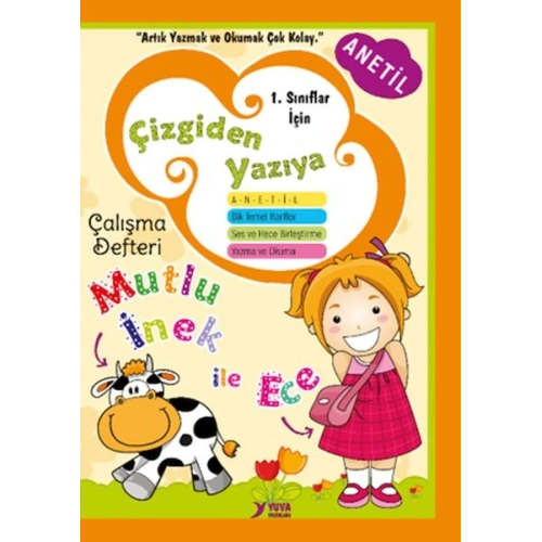 Çizgiden Yazıya Çalışma Defteri-Dik Temel Harflerle