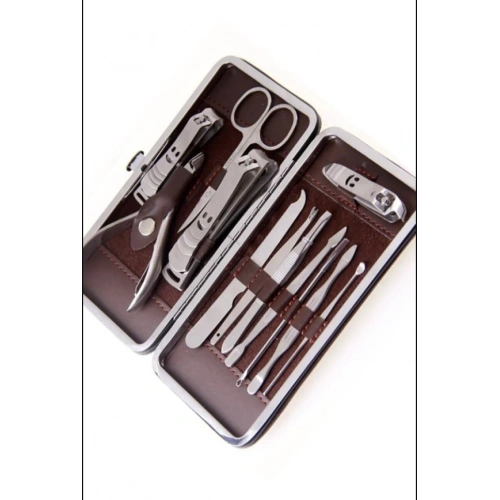 Deri Çantalı 12li Manikür Seti