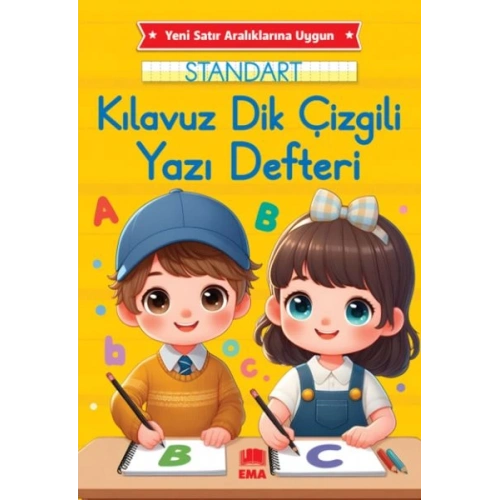 Dik Temel Harflerle Standart Renkli Kareli Yazı Defteri