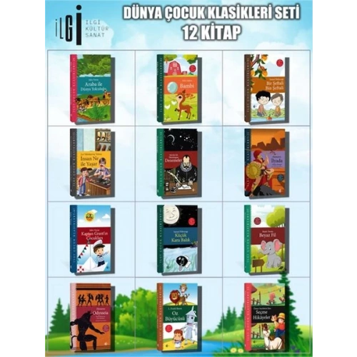 Dünya Çocuk Klasikleri Seti 12 Kitap