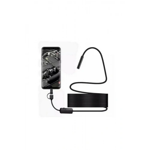 Endoskop Yılan Video Kamera Led’li 10 Metre 7 Mm Sert Kablo