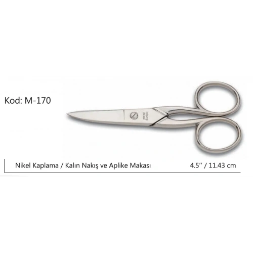 Europe Kalın Nakış Makası Süper Kalite No:4.5 11,43 Cm