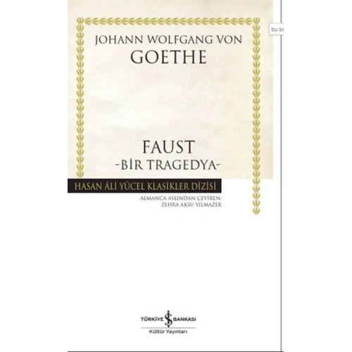 Faust-Bir Tragedya - Hasan Ali Yücel Klasikleri -Ciltli