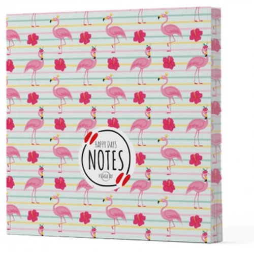 Flamingo 2 - Çizgisiz Yan Boyamalı Defter