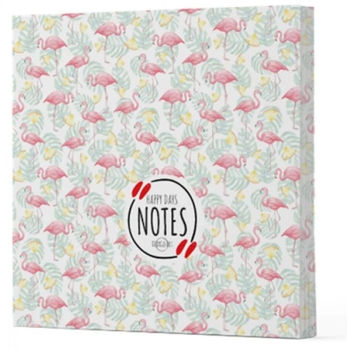 Flamingo 3 - Çizgisiz Yan Boyamalı Defter