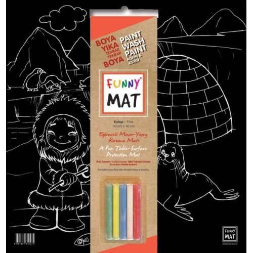 Funny Mat Black Kutup (Tebeşirli)