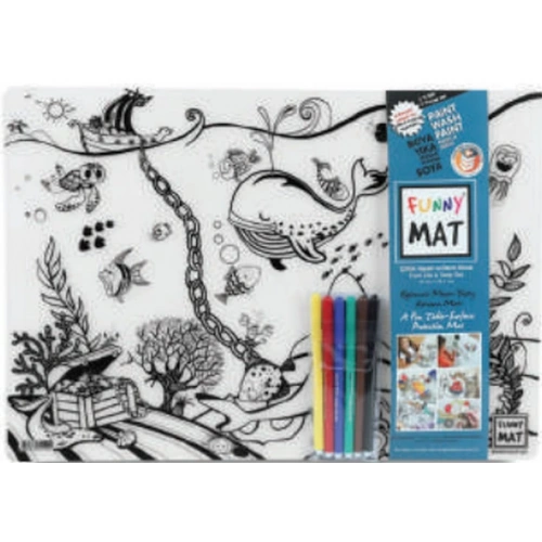 Funny Mat - Çiftlik Ve Derin Deniz 6Lı Kalem Hediyeli 30 x 40 cm