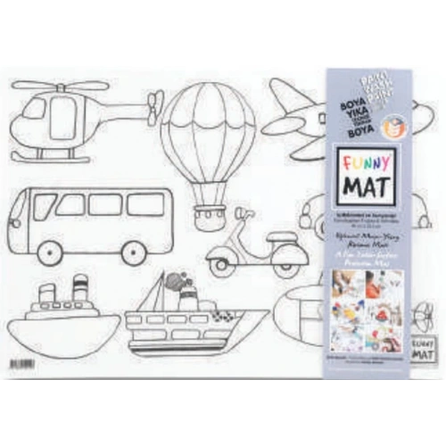 Funny Mat - İş Makineleri Ve Taşıtlar 33,5 x 48 cm