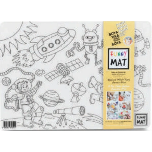Funny Mat - Uzay Ve Dinozorlar 25 X 35 Cm