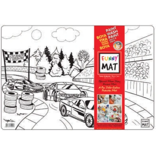 Funny Mat - Yarış Arabaları 33,5x48cm
