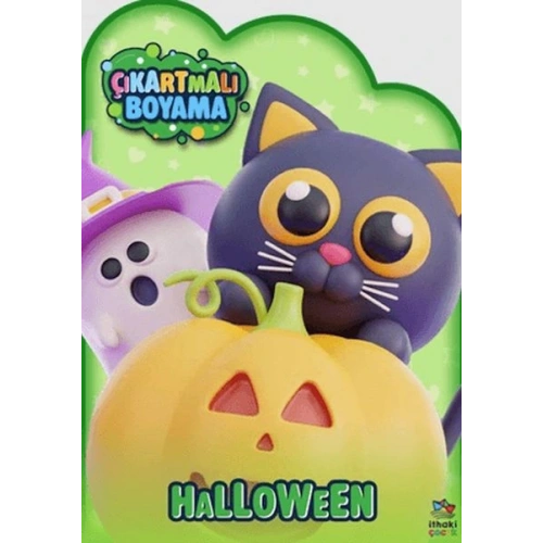 Halloween Zamanı - Çıkartmalı Boyama Kitabı