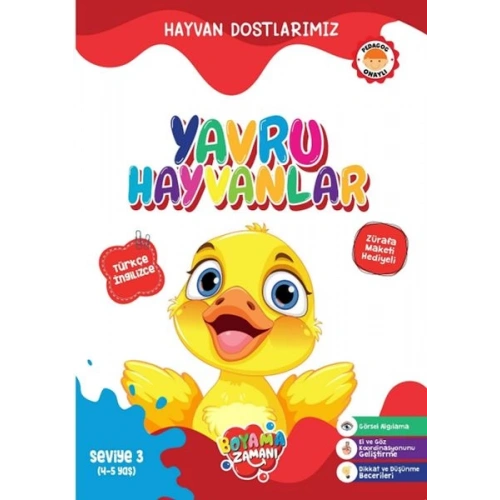 Hayvan Dostlarımız - Yavru Hayvanlar Seviye 3 (4-5 Yaş)