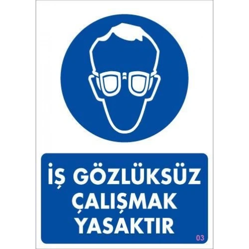 İş Koruyucu Takınız Uyarı Levhası 25x35 KOD:3