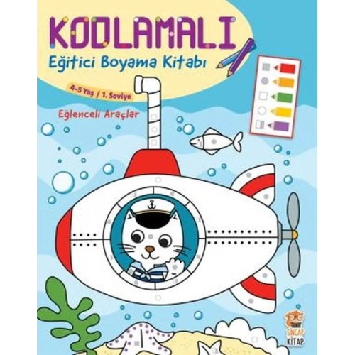 Kodlamalı Eğitici Boyama Kitabı - Eğlenceli Araçlar