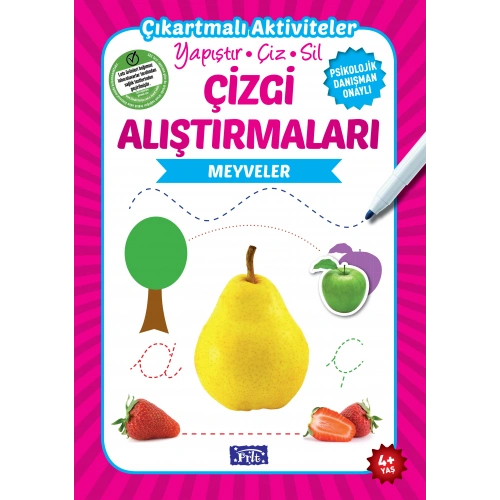 Meyveler - Çizgi Alıştırmaları