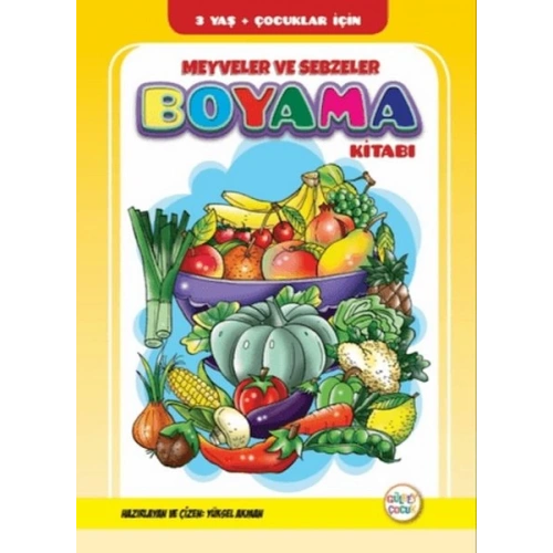 Meyveler ve Sebzeler Boyama Kitabı