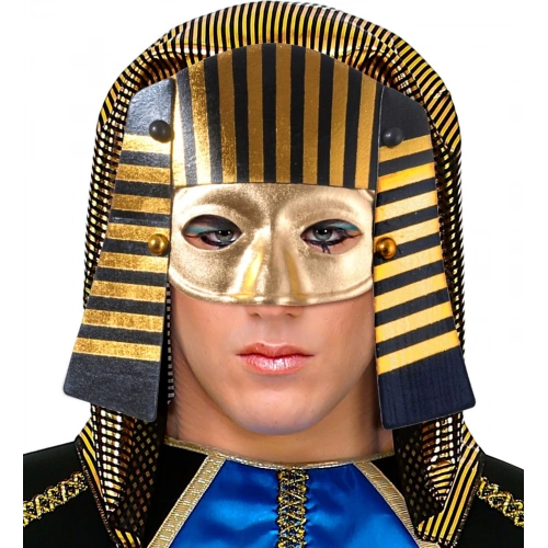 Mısırlı Maskesi Lastik Aparatlı Firavun Maskesi 21x23 Cm