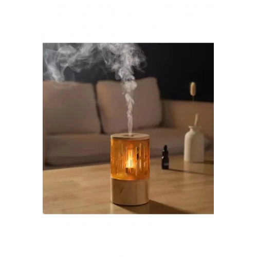 Mum Işığı Görünümlü Taşınabilir 125ml Kapasiteli Işıklı Aroma Yayıcı Hava Nemlendirici