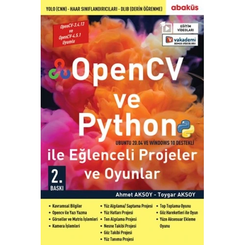 OpenCV ve Python ile Eğlenceli Projeler ve Oyunlar (Eğitim Videolu)