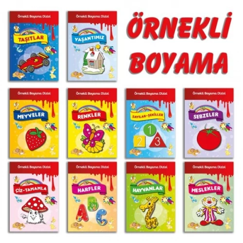 Örnekli Boyama Dizisi 10 Kitap Set