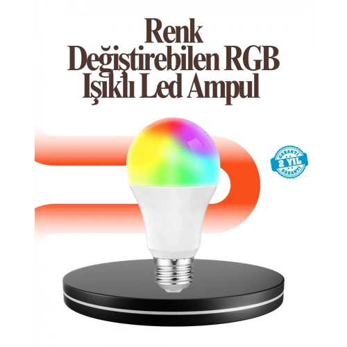 Renk Değiştiren RGB LED Ampul 16 Renk Uzaktan Kumandalı 2025 Model