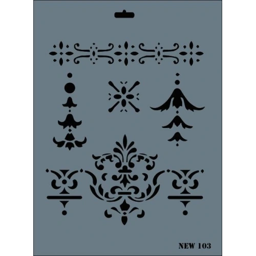 Rich New Seri N-103 Stencil 35x25 cm