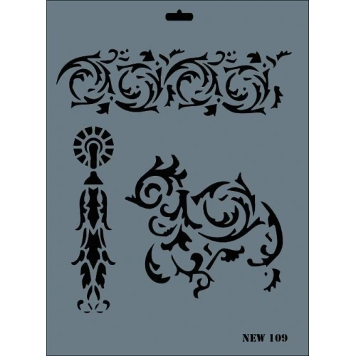 Rich New Seri N-109 Stencil 35x25 cm