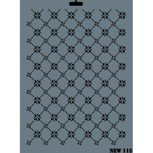 Rich New Seri N-115 Stencil 35x25 cm