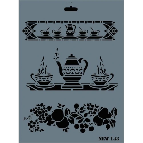 Rich New Seri N-143 Stencil 35x25 cm