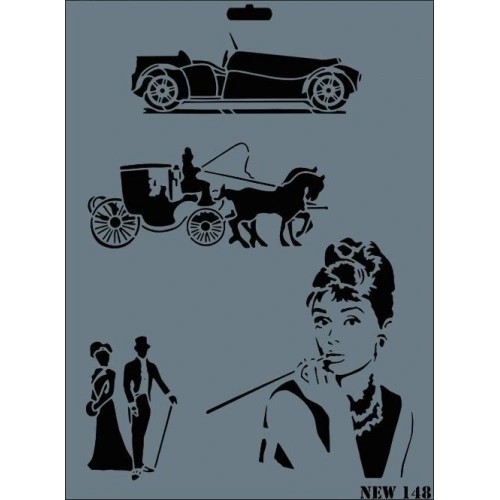 Rich New Seri N-148 Stencil 35x25 cm