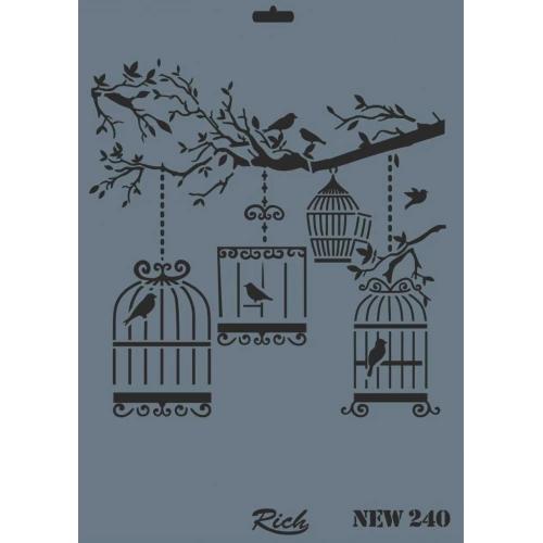 Rich New Seri N-240 Stencil 35x25 cm