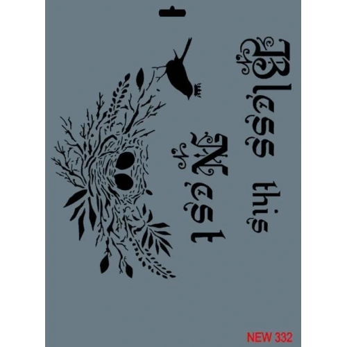 Rich New Seri N-332 Stencil 35x25 cm